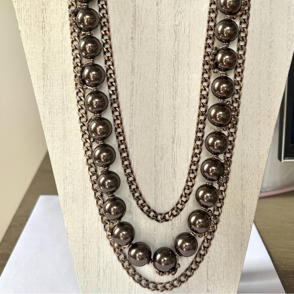 Vintage Givenchy Triple Chain and Pearl necklace